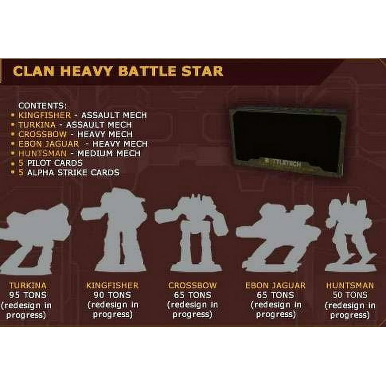 BattleTech Clan Heavy Battle Star - Miniatures Wargame for 2+ Players, Ages 14+, 1.5 Hours+ Play Time - Classic Mech Warfare Collection by Catalyst Game Labs BattleTech Clan Heavy Battle Star - Miniatures Wargame for 2+ Players, Ages 14+, 1.5 Hours+ Play Time - Classic Mech Warfare Collection by Catalyst Game Labs
