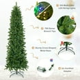 thumbnail image 4 of Topcobe 7.5 Feet Pre-lit Full Artificial Christmas Tree with Warm White and Multi-color LED Lights, Christmas Tree with Lights for Christmas Decoration, 4 of 7