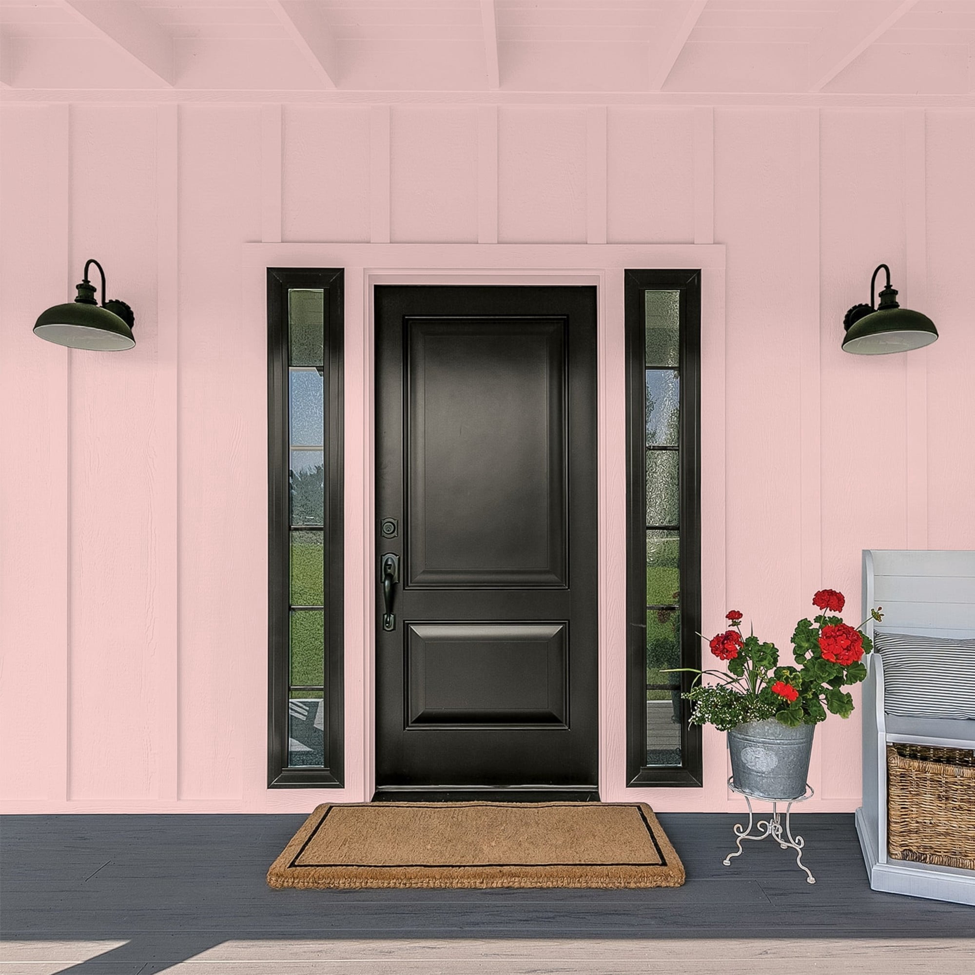 Glidden Fundamentals Rose Hip / Pink, Flat Exterior Paint, 1 Gallon