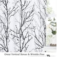 thumbnail image 3 of AIR-Bedroom Curtains with Branch Pattern, Grommet Privacy Protect Room Darkening Window Panels Tree Pattern Curtains for Rest Room, Black and Grey, W52 x L54, Set of 2, 3 of 4