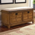 thumbnail image 1 of Homestyles Arts & Crafts Wood Storage Bench in Brown, 1 of 34