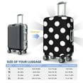 thumbnail image 6 of Haiem Black and White Polka Dot Luggage Cover Printed Suitcase Covers for Luggage Elastic Washable Suitcase Protector Fits 18-32 Inch Luggage-Small, 6 of 9