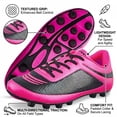 thumbnail image 3 of &nbsp;Vizari USA Infinity Soccer Cleats for Kids – Lightweight, Durable Youth Firm Ground Soccer Shoes for Boys and Girls - Pink, 13.5, 3 of 6