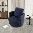 thumbnail image 2 of Swivel Barrel Chair, Comfy Round Accent Sofa Chair for Living Room, 360 Degree Boucle Swivel Barrel Club Chair, Leisure Arm Chair for Nursery, Hotel, Bedroom, Office, Lounge, 2 of 7