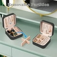 thumbnail image 4 of Mini Jewelry Travel Case,Small Travel Jewelry Organizer, Portable Jewelry Box Travel Mini Storage Organizer Portable Display Storage Box For Rings Earrings Necklaces Gifts, 4 of 5