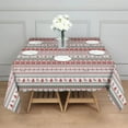 thumbnail image 3 of Red and White Christmas Striped Pattern Square Tablecloth,Waterproof Square Table Cover,Wipeable Spillproof Washable Table Cover for Home Kitchen Party Decor 60"x60"(152x152cm), 3 of 6