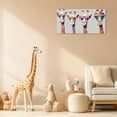 thumbnail image 3 of ZHONGYUTONG Giraffe Family Canvas Wall Art Cute Colorful Animal Poster Prints Funny Abstract Paintings for Kids Children's Room Nursery Decor Framed (20.00" x 40.00"), 3 of 6