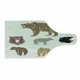 thumbnail image 1 of Bear Cutting Board, Different Bears with Grunge Design Growling Animal Portraits Silhouettes Retro Style, Tempered Glass Cutting and Serving Board, Wine Bottle Shape, Multicolor, by Ambesonne, 1 of 1