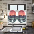 thumbnail image 4 of Yayeee Kitchen Curtains Tier Pair Light Filtering 27"x36" Rod Pocket Short Cafe Window Panel, Abstract Elephant, 4 of 7