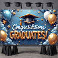 thumbnail image 5 of Gold Theme Graduation Banner Pink White Balloons Grad Party Backdrop Star Decor Graduation Cap Design Graduation Background for Graduation Party College Graduation Photo Shoot, 5 of 9