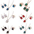 thumbnail image 7 of SPRING PARK Women Jewelry Set Fashion Rhinestone Pendant Bracelet Earrings Necklace Ring Women Banquet Wedding Party, 7 of 7