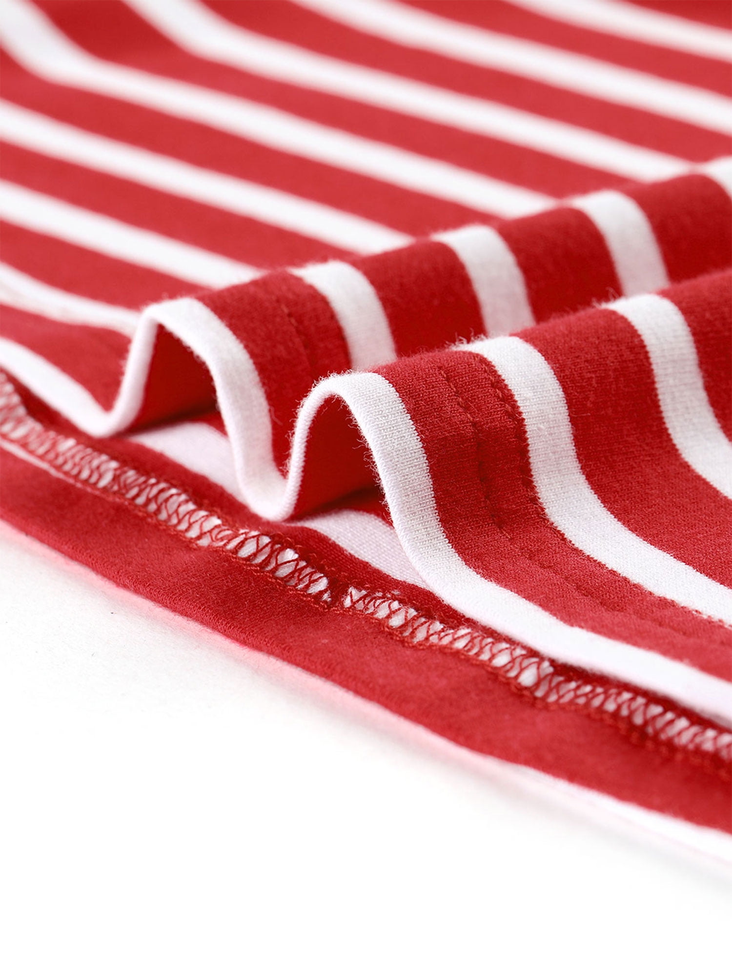 DARING DIVA Women's Color Block Striped Knit Top Long Sleeves T-Shirt S Red-White