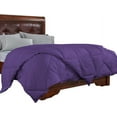 thumbnail image 4 of 1 Piece Striped Diamond Pattern Comforter Super Soft 800 Thread Counts, All Season, 100% Egyptian Cotton, Full/Queen Size Purple Color, 4 of 7