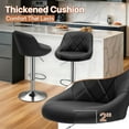 thumbnail image 6 of QRKD Bar Stools Set of 2, Swivel Counter Height Bar Stools, Modern Island Chair with Back and Footrest for Kitchen Dining Room, Black, 6 of 18