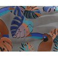 thumbnail image 5 of oneOone Georgette Viscose Gray Fabric Floral Flower With Birds Craft Projects Decor Fabric Printed By The Yard 42 Inch Wide, 5 of 6