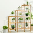 thumbnail image 3 of Topbuy 45.5" x 12.5" x 55.5" 5 Tier Brown Bamboo Plant Rack, 3 of 8