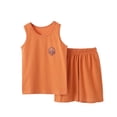 thumbnail image 2 of ATOGUTA Boys Outfit Summer Kids Sleeveless Tank Tops and Shorts Set Athletic Tracksuit Size 5T-15, Orange, 2 of 4