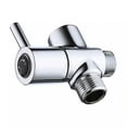 thumbnail image 1 of Desviador de ducha de latón macizo, válvula de control de flujo de agua de latón de alta calidad con superficie cromada para accesorios de baño y cocina, 1 of 5