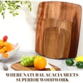 thumbnail image 5 of 12 Pcs Thick Acacia Wood Cutting Boards for Kitchen Reversible Wooden Chopping Board Set Double Sided Charcuterie Boards for Meat Cheese Meal, 5 of 6