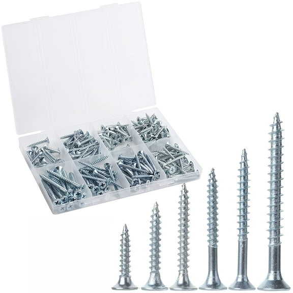 Mr. Pen- Wood Screws Assortment Kit, 152 pcs, Phillips Tips, Wood Screws, Screws, Assorted Screws, Screws Set, Flat Head Screws