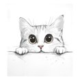 thumbnail image 6 of Yayeee Magnetic Dishwasher Cover for The Front Decoration Home Kitchen Machine Sticker Protector, White Cat, 6 of 6