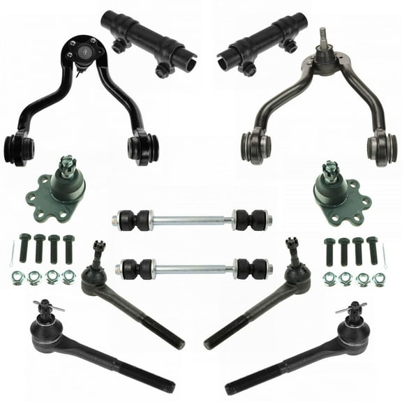 TRQ 12pc Steering Suspension Kit Control Arms Ball Joints Tie Rods End Links PSA69983