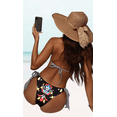 thumbnail image 5 of Meloria Swim and Fashion Flower Fixed Printing Padded Halter-Neck Self-Tie Triangle Sexy Two-Piece Bikini, 5 of 5