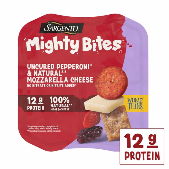 Sargento Mighty Bites™ with Uncured Pepperoni and Mozzarella Cheese Snack Kit, 2.8 oz