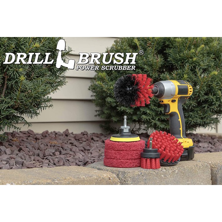 Drillbrush - Rotary Drill Brush Cordless Scrubber - Concrete Deck