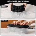 thumbnail image 3 of 36-Cube Ice Cube Tray with Storage Bin and Lid, Flexible TPE Bottom for Easy Release, Includes Ice Scoop and Clear Cover, Multi-Purpose Ice Maker Set, 10.2-Inch, 3 of 7