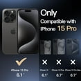 thumbnail image 2 of JETech Grip Case for iPhone 15 Pro 6.1-Inch, Soft TPU Slim Fit Protective Phone Cover with Camera Lens Full Protection, Shockproof (Black Titanium), 2 of 5