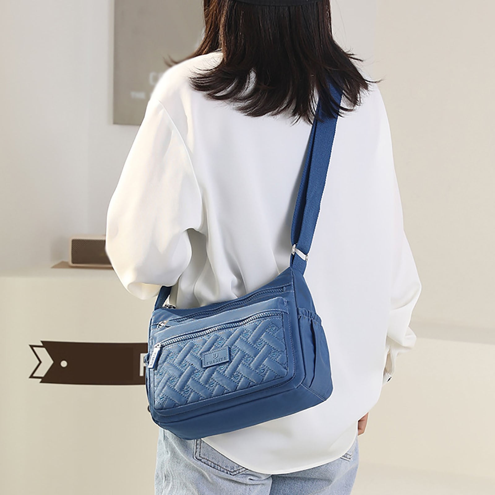 Faraee Crossbody Bag for Women Nylon Waterproof Shoulder Purse Lightweight Messenger Bags Pocketbooks