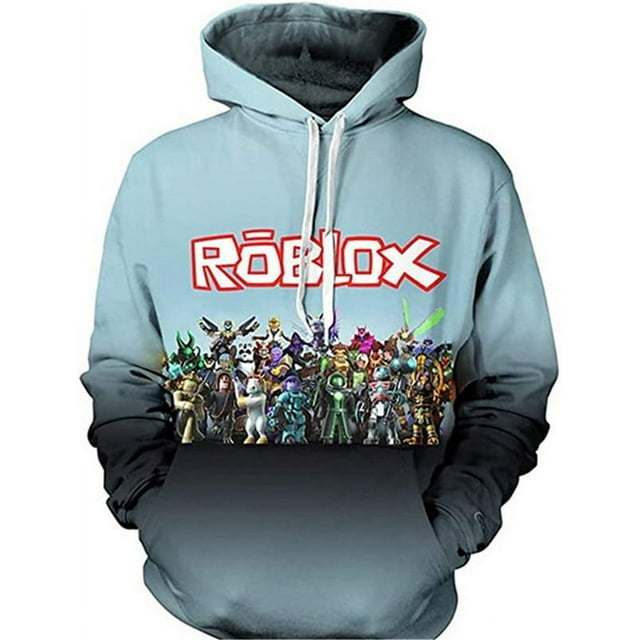 Roblox Game Cartoon Print Hooded Sweatshirt Anime Peripheral Pullover Student Fashion Birthday Gift