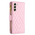 thumbnail image 3 of Dteck for Samsung Galaxy S21 FE 5G Phone Cover, Durable PU Leather Zipper Card Holder Magnetic Clasp Kickstand Lanyard Strap Wristlet Women Girl Cover Case for Samsung S21 FE 5G (6.4 inch), Pink, 3 of 7
