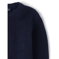 thumbnail image 2 of The Children's Place Boys Long Sleeve Crewneck Shaker Stitch Sweater, Sizes S-XXL, 2 of 3