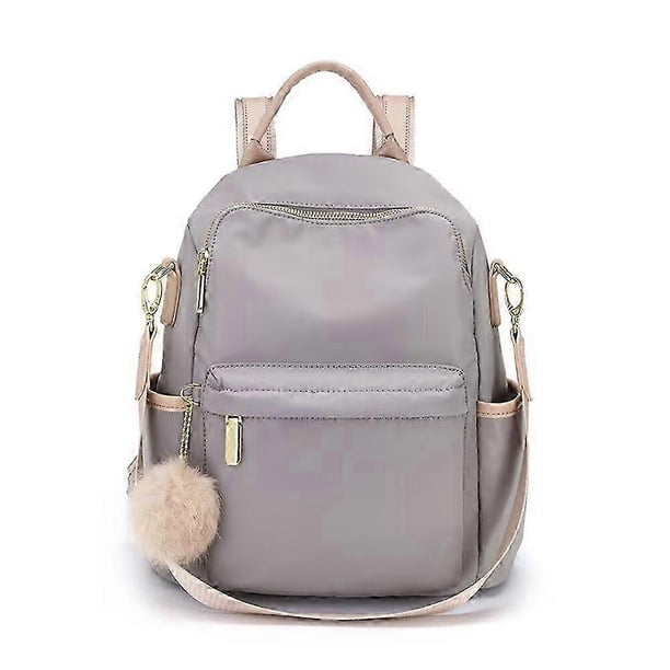 Backpack shoulder bag women fashionable versatile lightweight grey oxford cloth travel backpacks