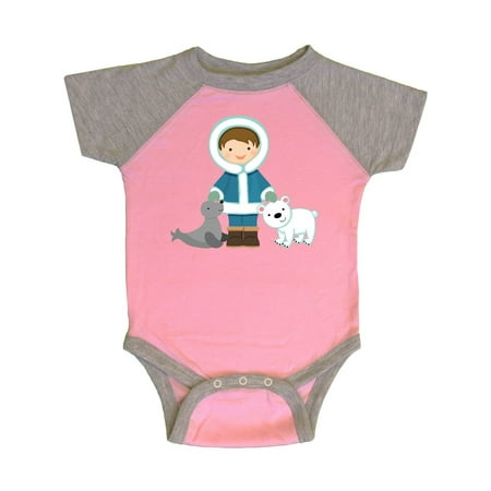 

Inktastic Eskimo Boy Cute Alaska Gift Baby Boy Bodysuit