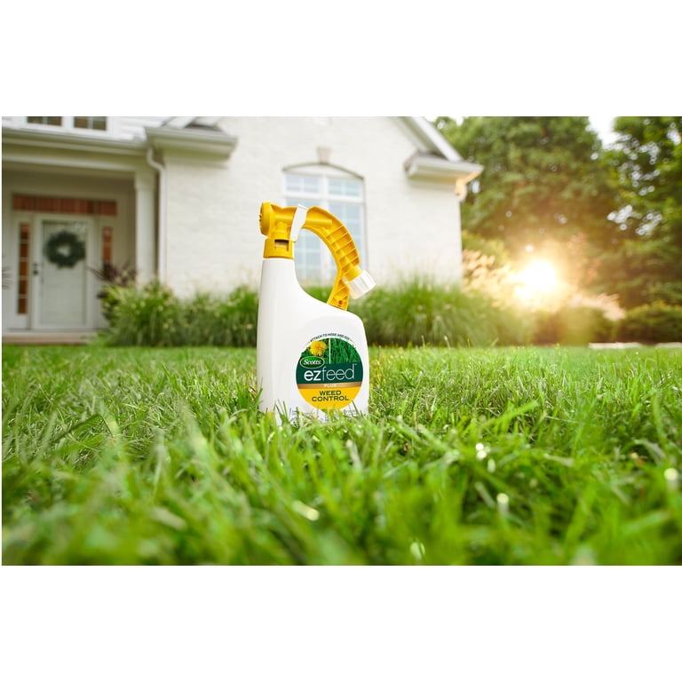 Scotts EZ Feed Plus Weed Control Fertilizer for Lawns, Controls
