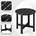 thumbnail image 6 of Topcobe 18 Inch Round Weather-Resistant Adirondack Side Table, Outdoor Patio Furniture for Garden Backyard-Black, 6 of 11
