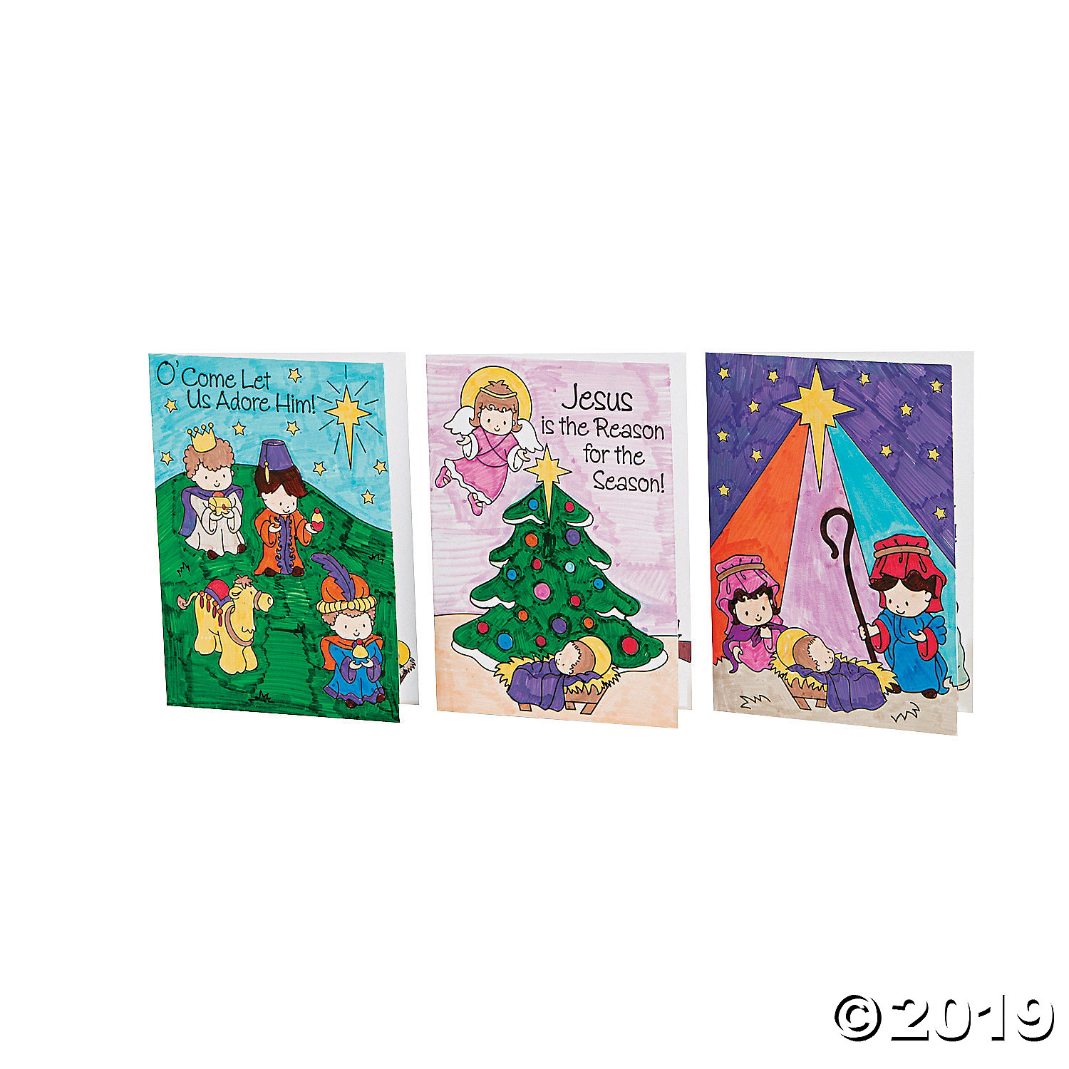 Download Color Your Own Religious Christmas Cards Craft Kits 12 Pieces Walmart Com Walmart Com PSD Mockup Templates