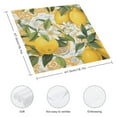 thumbnail image 3 of PHYHOO Lemon and Fruit Cloth Napkins White Flowers Watercolor Pattern in Sicilian Style Golden Monograms Polyester Kitchen Dinner Napkins for Holiday Festive Wedding Decor 2 PCS, 3 of 7