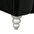 thumbnail image 5 of 42"Modern Dutch Fluff Sofa, Upholstered Sofa with Solid Wood Legs, Buttoned Tufted Backrest, 3-Seater Couch for Living Room, Office, Bedroom. Black., 5 of 6