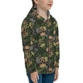 thumbnail image 5 of Pofeuu Camouflage Skulls Print Teenage Zipper Hoodie Sweatshirts Hooded Casual Jackets With Pocket For Boys Girls-Small, 5 of 6