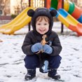 thumbnail image 6 of Abcomgle Toddler Winter Coats 5t Lightweight Puffer Padded Baby Jacket Cute Bear Ears Hooded Winter Coats for Boys Winter Warm Infant Outerwear, 6 of 8