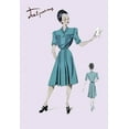 thumbnail image 2 of Unknown 23x32 Gold Ornate Wood Framed with Double Matting Museum Art Print Titled - Casual Dress in Turquoise, 1947, 2 of 4