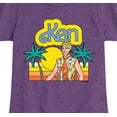 thumbnail image 3 of Barbie - Cali Sunset Ken - Girls Fitted Short Sleeve Graphic T-Shirt, 3 of 5