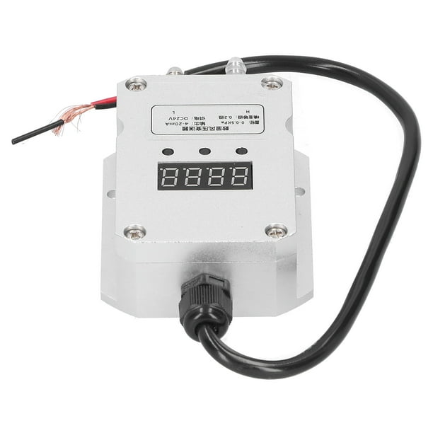 Transmisor de presión diferencial 0-0,5 kPa Pantalla digital Detección de viento Plata 4-20 mA DC24V