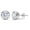 Silver, variant on Round Bezel Set Cubic Zirconia 10MM Screw Back Earrings Rose Gold-Tone Plated Sterling Silver