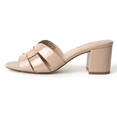 thumbnail image 2 of J. Adams Nori Mules for Women - Dressy Slip On Comfortable and Stylish Interlocking Straps Block Chunky Heeled Sandals, 2 of 7