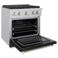 thumbnail image 4 of ZLINE 30" 4.2 cu. ft. Paramount Dual Fuel Range with 4 Burners in Stainless Steel with Black Matte Door, SDR-BLM-30, 4 of 8